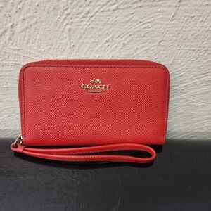 Coach Red Wristlet